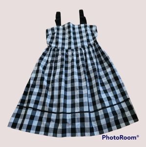Kate Spade Black and White Gingham Sun Dress NWT